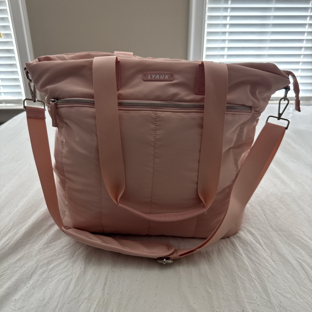 LYAUK Pink Tote Bag with Removable Shoulder Strap
